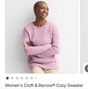 New Croft & Barrow Women's Soft Lilac Sweater